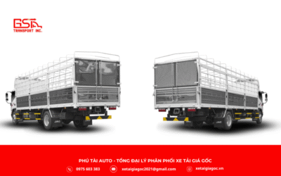 Xe tải JAC N800 PLUS E5 thùng bạt có thiết kế mạnh mẽ với cabin vuông vức và kích thước lớn