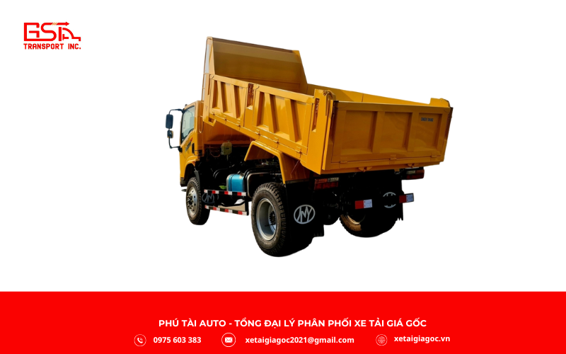 Xe tải ben Chiến Thắng 6T8 có thiết kế tổng thể mạnh mẽ, thực dụng