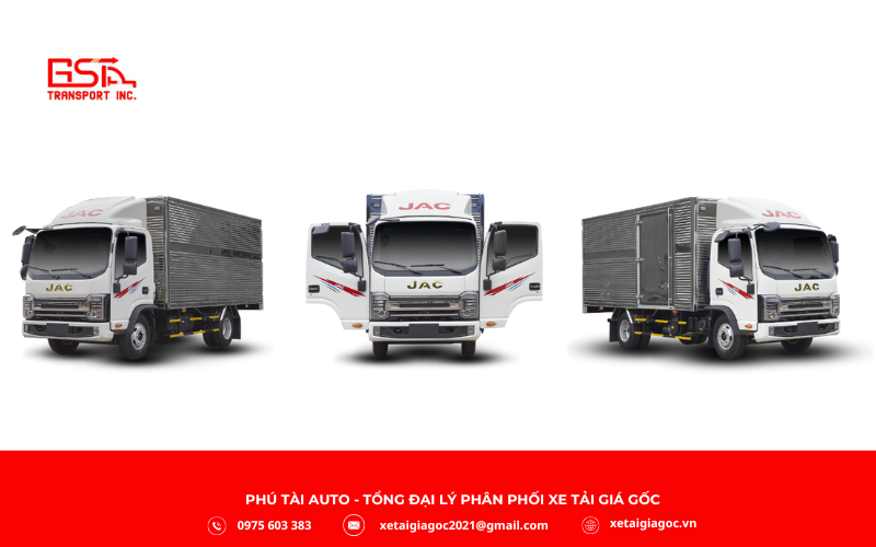 Xe tải JAC N350S PRO E5 sở hữu nội thất rộng rãi với 3 ghế êm ái, điều hòa 2 chiều, vô lăng 4 chấu tích hợp Cruise Control