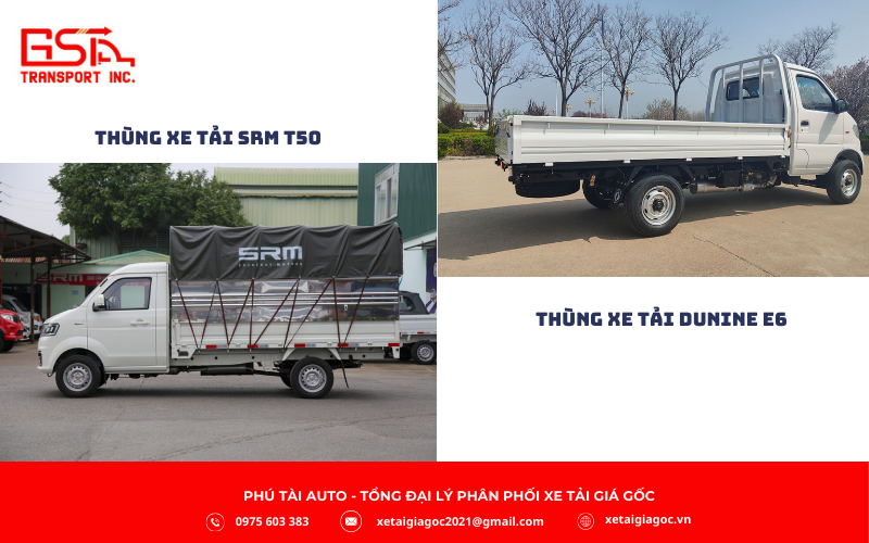 Về kích thước thùng