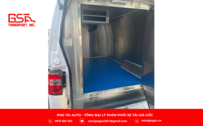 Xe tải van SRM X30i thùng đông lạnh đảm bảo an toàn khi vận hành nội thành nhờ phanh ABS