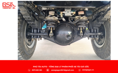Khung gầm chắc chắn, thép cao cấp với nhíp lá dày, chịu tải 3.48 tấn, vận hành ổn định trên địa hình gồ ghề