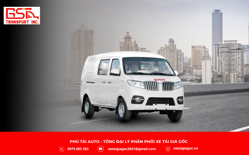 Xe tải van SRM X30i 5 chỗ là mẫu xe tải nhẹ của SRM, phù hợp vận chuyển hàng hóa nội thành 24/24h tại Việt Nam