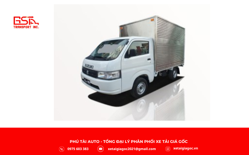Xe tải 750kg thùng kín có thùng bao bọc hoàn toàn, bảo vệ hàng hóa khỏi mưa nắng, bụi bẩn và đảm bảo an toàn khi vận chuyển