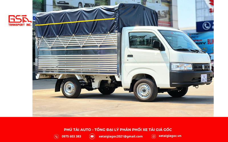 Xe tải 750kg thùng mui bạt được trang bị mái che bạt mềm linh hoạt, có thể kéo lên – hạ xuống dễ dàng, vừa che nắng mưa vừa thuận tiện cho việc bốc xếp