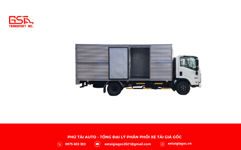 Xe tải Isuzu 3.5 tấn thùng dài 5.1m được ưa chuộng nhờ động cơ 4JJ1E5LE bền bỉ thùng dài rộng phù hợp chở hàng cồng kềnh.