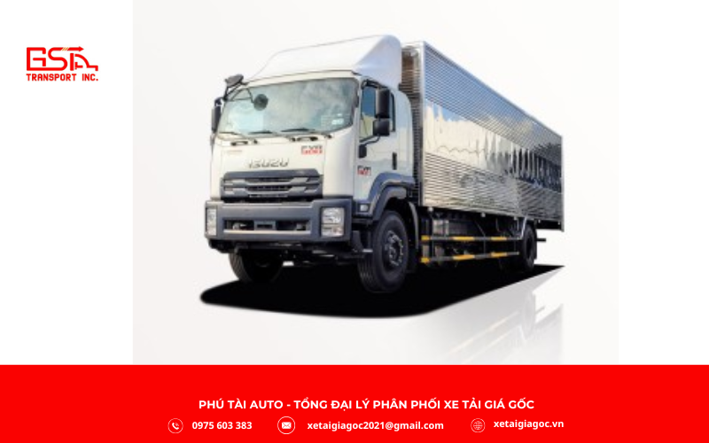 Xe tải Isuzu 7 tấn có tải trọng hàng hóa 6,5–7,35 tấn và tổng tải trọng 11.000–15.300 kg tùy phiên bản.