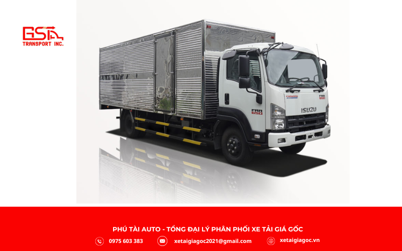 Xe tải Isuzu FRR90NE4 6 tấn có tổng trọng lượng 11 tấn, tải trọng 6–6.5 tấn
