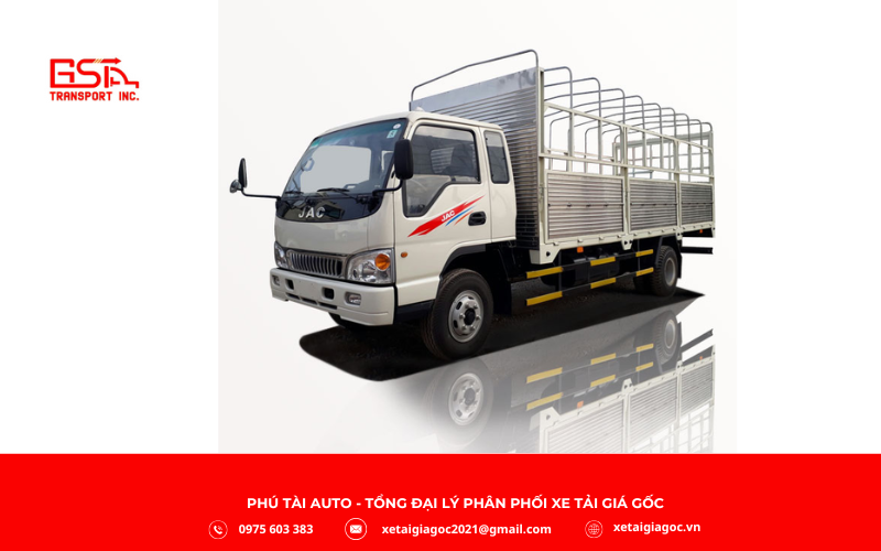 Xe tải JAC 7 tấn, chủ yếu dòng N750 (N750 E5, N750 Plus), có tải trọng hàng hóa 7,3–7,5 tấn, trang bị động cơ DEV Đức hoặc YuChai Euro 5