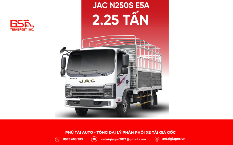 Xe tải JAC N250S E5A thùng bạt là lựa chọn tối ưu trong phân khúc tải nhẹ 2.25 tấn nhờ sự cân bằng giữa sức mạnh