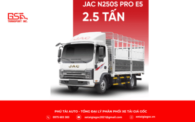 Xe tải JAC N250S PRO E5 thùng bạt là dòng xe tải nhẹ đa dụng, được thiết kế tối ưu cho nhu cầu vận chuyển linh hoạt