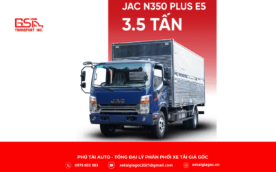 Xe tải JAC N350 PLUS E5A thùng kín là mẫu xe tải nhẹ 3.5 tấn đạt chuẩn Euro 5