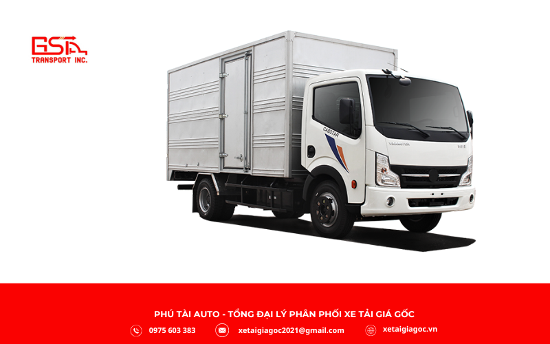 Xe tải Nissan Vinamotor Cabstar NS350 3.5 tấn thùng kín linh kiện nhập khẩu 100%, động cơ ZD30D14-4N Euro 4 công suất 140 mã lực