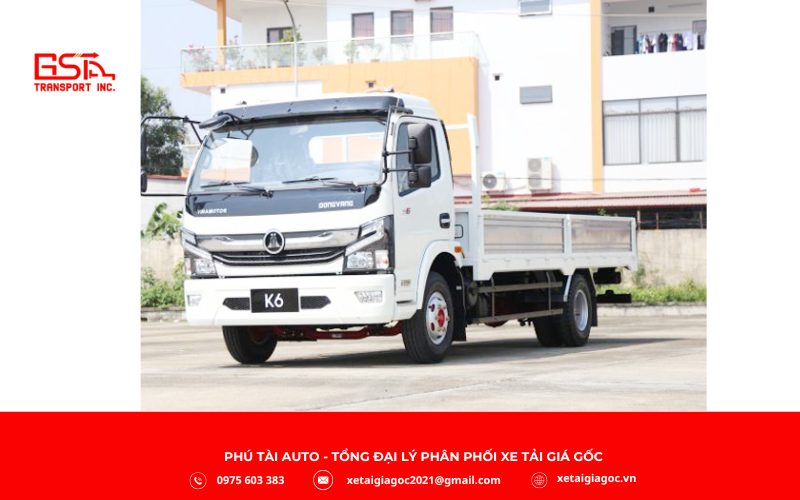 Phiên bản thùng lửng của xe tải Nissan K6 tải trọng 5,6 tấn, tổng tải 9.150 kg