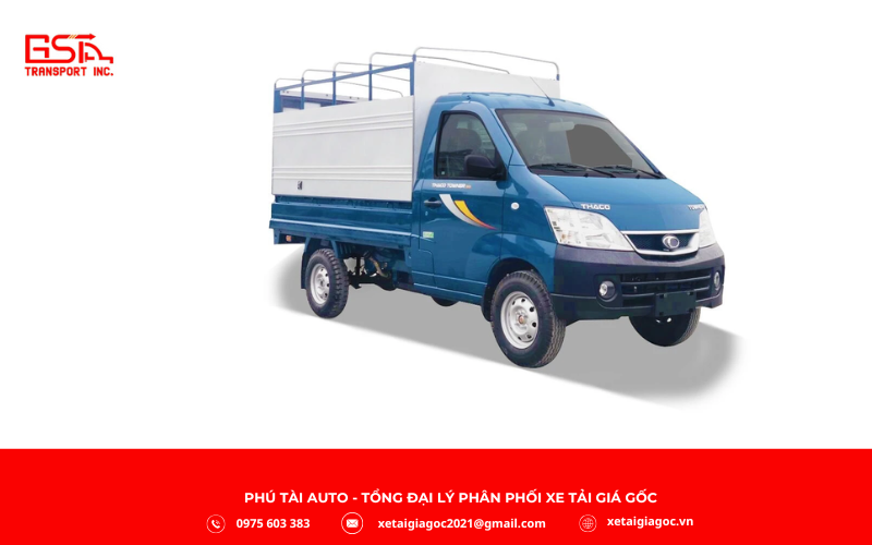 Xe tải Thaco Towner 990 là mẫu xe tải nhẹ 2 chỗ với tải trọng 990 kg, trang bị động cơ Suzuki K14B-A phun xăng điện tử
