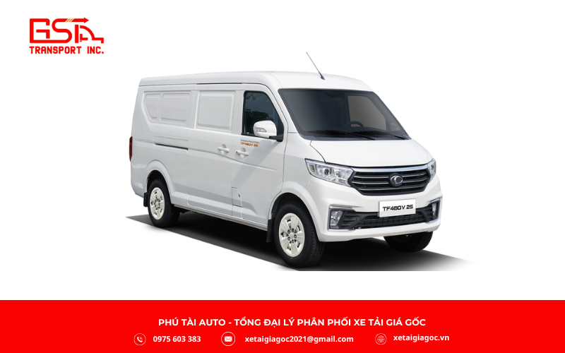 Xe tải van Thaco TF480V 2 chỗ là mẫu xe tải nhẹ của Thaco Frontier với tải trọng 945kg, thùng hàng dài 2,9m