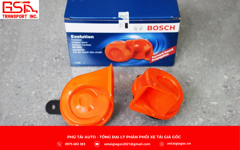 Kèn xe Bosch, tiêu biểu là dòng H3F, là kèn điện cao cấp đến từ Đức với thiết kế sên đôi tạo âm thanh rõ, mạnh và ổn định.