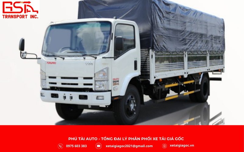 Xe tải 10 tấn có kích thước tổng thể khoảng 9,7m x 2,35m x 2,5m (dài x rộng x cao), với kích thước thùng phổ biến 9,7m x 2,4m x 2,5m