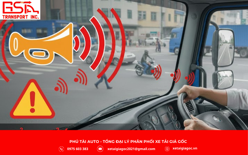 Lỗi kèn xe tải kêu liên tục thường do nút bấm bị kẹt, rơ le hỏng hoặc dây điện chập, hay gặp ở xe tải chạy đường dài do rung lắc mạnh.