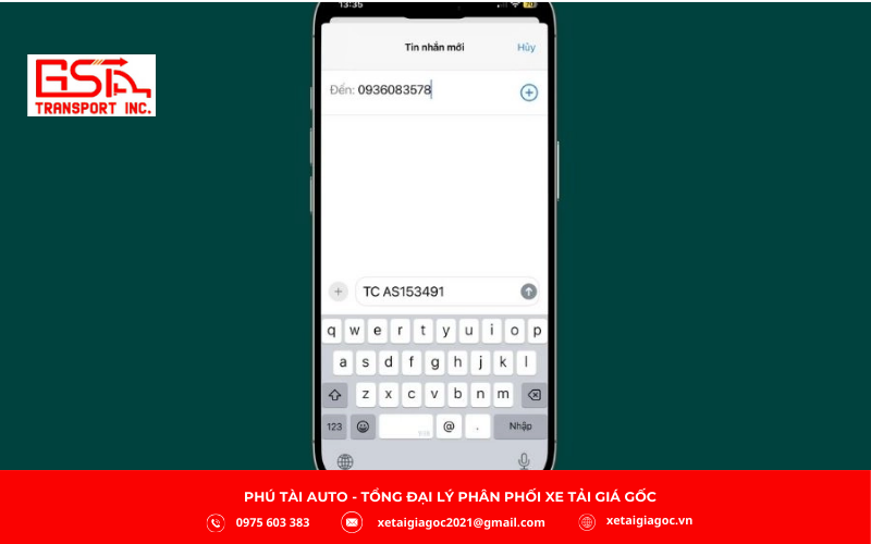 Tra cứu qua tin nhắn SMS (Chỉ áp dụng cho GPLX PET mới)