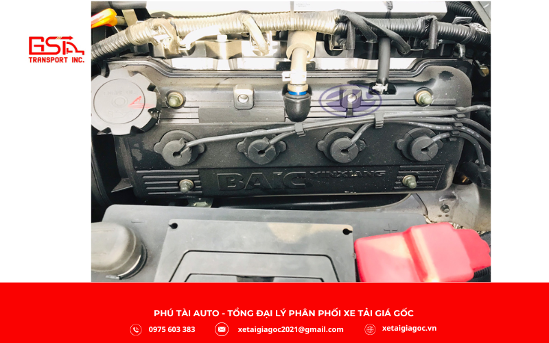 Xe tải Kenbo sử dụng động cơ xăng BJ493A/BJ413A dung tích 1.342 cc, theo chúng tôi đánh giá là ổn định và phù hợp vận tải nhẹ dưới 1 tấn