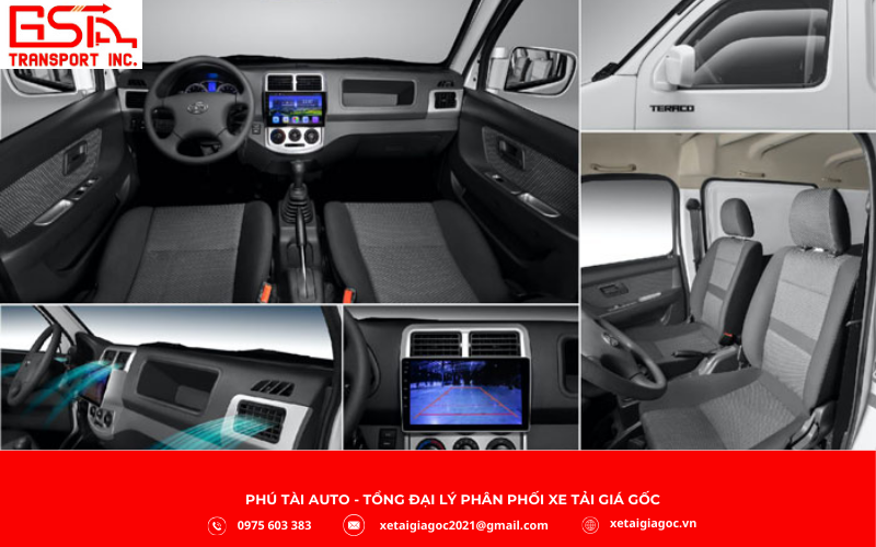 Xe tải Teraco có thiết kế rộng rãi, đủ tiện nghi cho nhu cầu vận hành hằng ngày và đi đường dài.