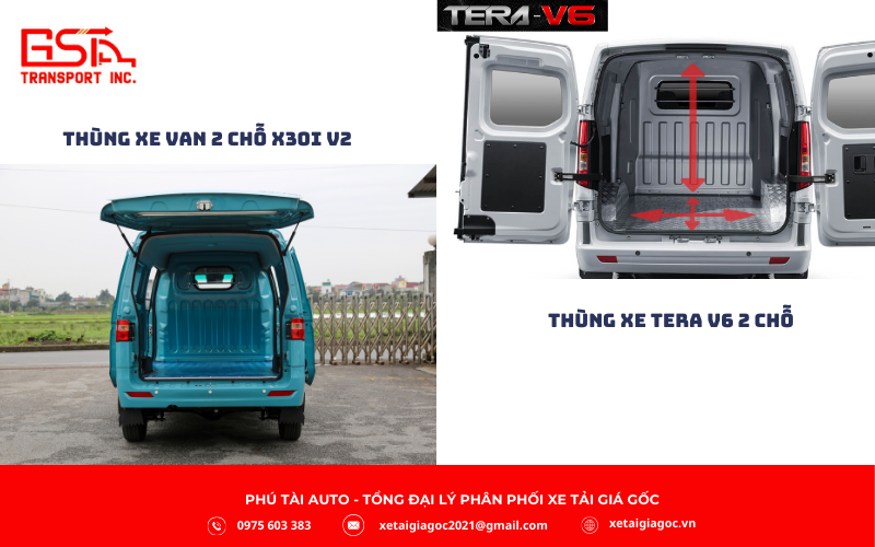 Về kích thước thùng xe