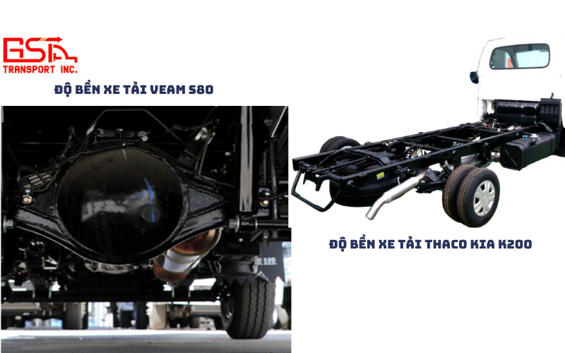 So sánh về độ bền xe tải Veam S80 vs Thaco Kia K200