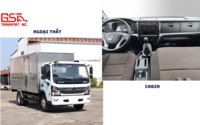 Xe tải NS700 thùng kín cabin rộng rãi, tiện nghi, tầm nhìn tốt, lái thoải mái cả ngày.