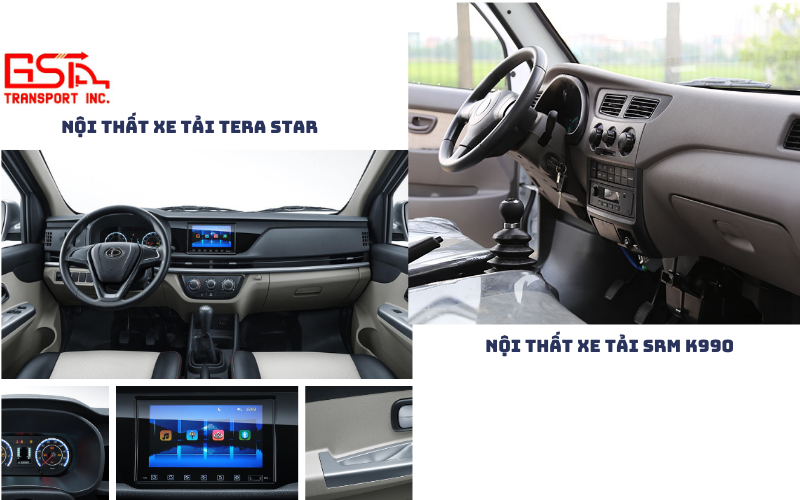 So sánh không gian nội thất Tera Star và SRM K990