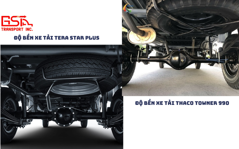 So sánh về độ bền xe tải Tera Star Plus vs Thaco Towner 990