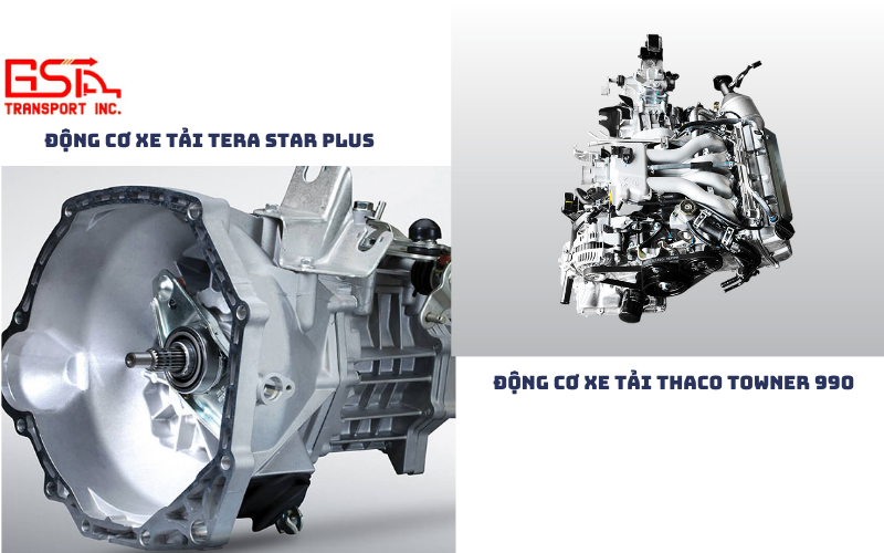 So sánh về động cơ xe tải Tera Star Plus vs Thaco Towner 990