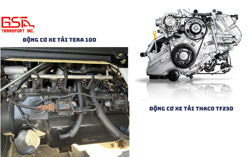 So sánh chi tiết động cơ Tera 100 vs Thaco TF230