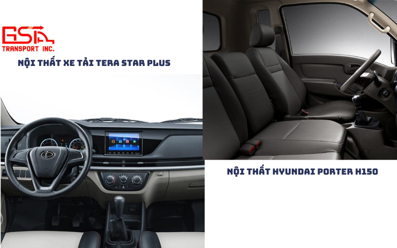 So sánh nội thất Tera Star Plus và Hyundai Porter H150