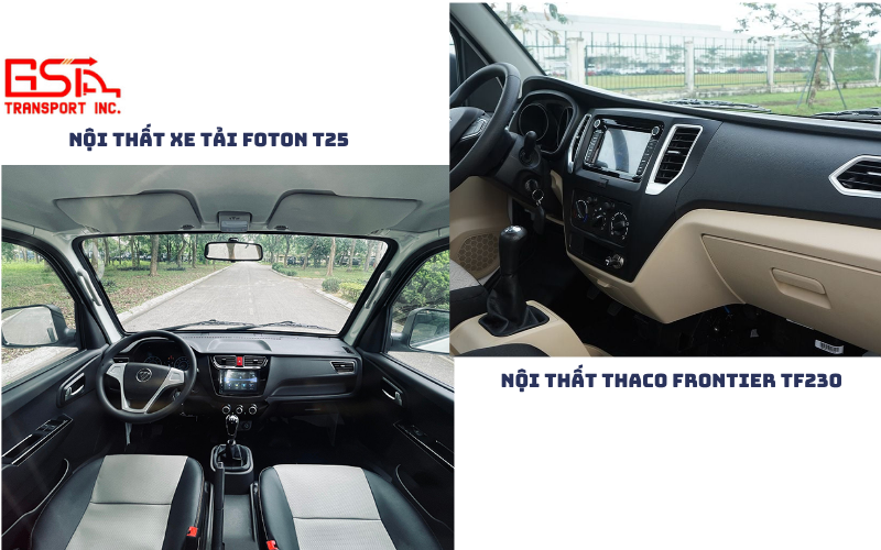 So sánh thiết kế bên ngoài Foton T25 và Thaco Frontier TF230