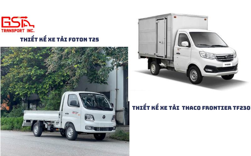 So sánh về thiết kế bên ngoài Foton T25 vs Thaco Frontier TF230