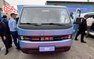 Xe tải điện SRM E60 sở hữu thiết kế gọn gàng, linh hoạt trong đô thị
