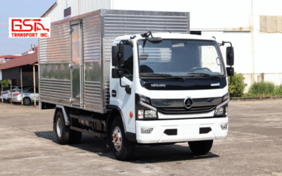 Xe tải Đồng Vàng NS700 thùng kín với thiết kế ngoại thất chắc chắn, hiện đại.